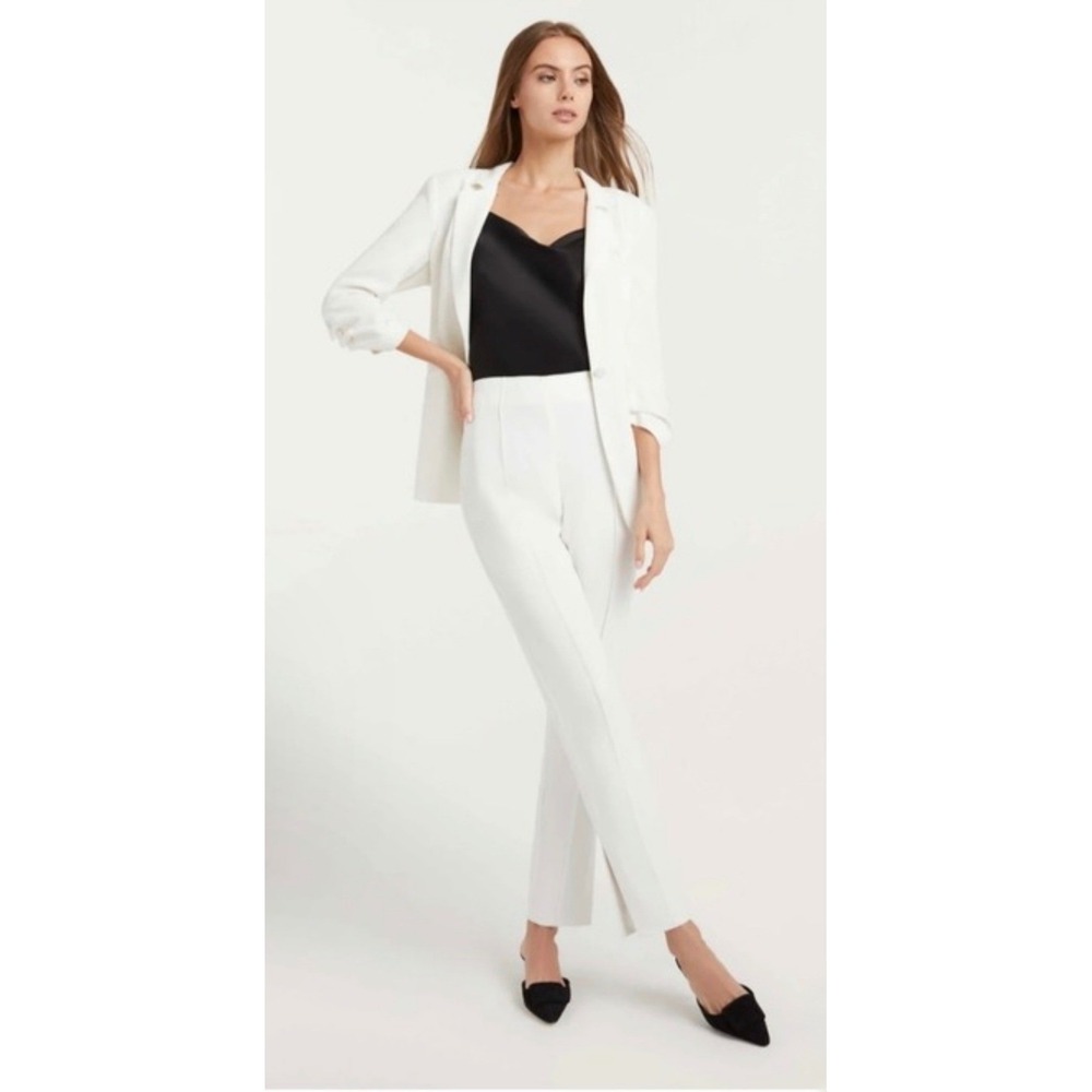 New! CINQ À SEPT‎ Brianne Ivory Slim Fit Pants Size 2